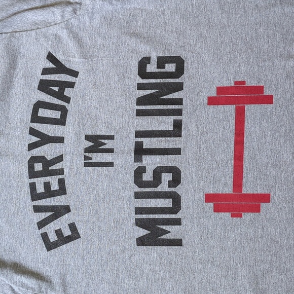 State Fitness Everyday I'm Mustling Long Length Short Sleeve Tee - Picture 2 of 6